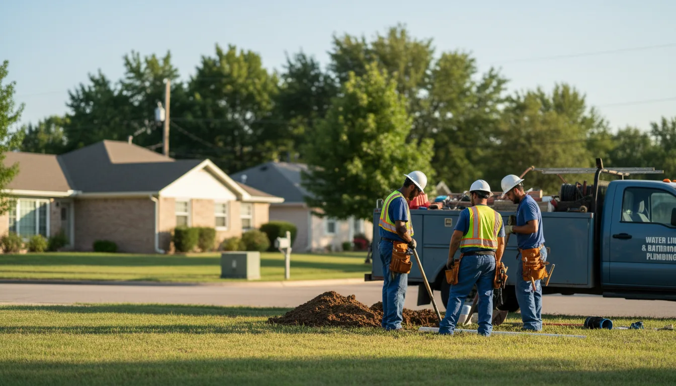 Residential water line and bathroom plumbing service in Fowlerton, IN